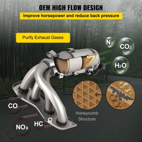 Exhaust Manifold Catalytic Converter Headers For Toyota Camry Solara