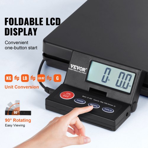 Digital Shipping Scale 110 lbs x 007 oz Heavy Duty Postal Scale with Timer