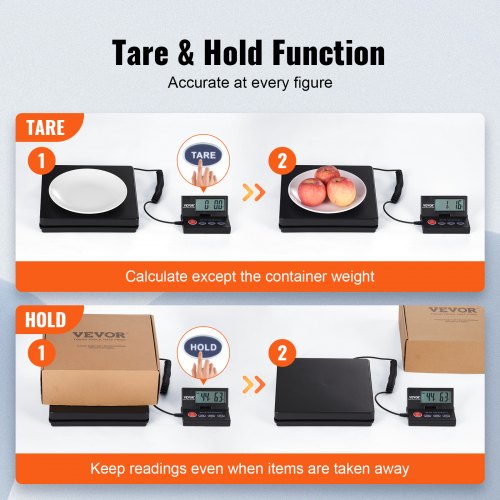Digital Shipping Scale 110 lbs x 007 oz Heavy Duty Postal Scale with Timer