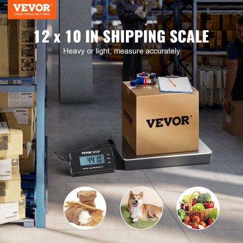 Digital Shipping Scale 440 lbs x 17 oz Heavy Duty Postal Scale with Timer