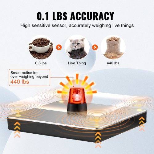 Digital Shipping Scale 440 lbs x 17 oz Heavy Duty Postal Scale with Timer