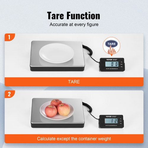 Digital Shipping Scale 440 lbs x 17 oz Heavy Duty Postal Scale with Timer
