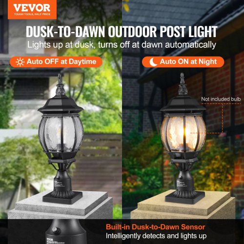 2 PCs Dusk to Dawn Outdoor Lamp Post Light Fixture 2087in Pole Pier Mount