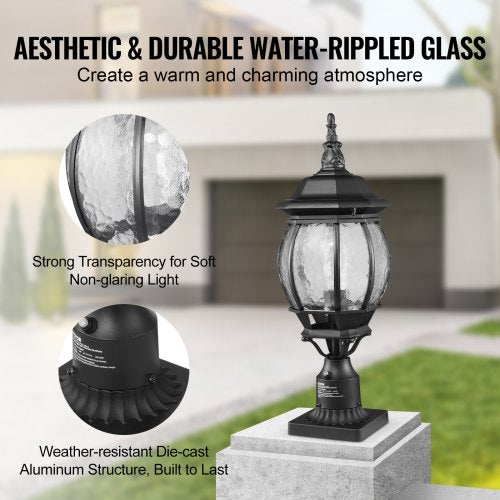2 PCs Dusk to Dawn Outdoor Lamp Post Light Fixture 2087in Pole Pier Mount