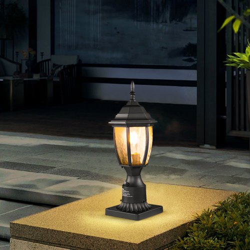 Dusk to Dawn Outdoor Lamp Post Light Fixture 1575 in Pole or Pier Mount – 100W