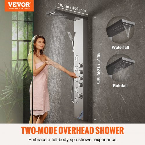 Shower Panel System 4 Shower Modes Shower Panel Tower Rainfall Waterfall