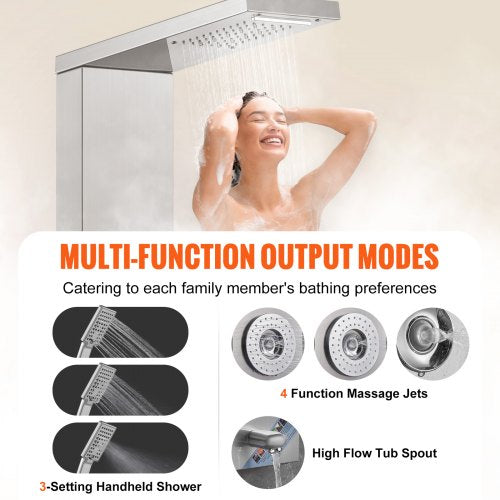 Shower Panel System 6 Shower Modes LED Display Shower Panel Tower