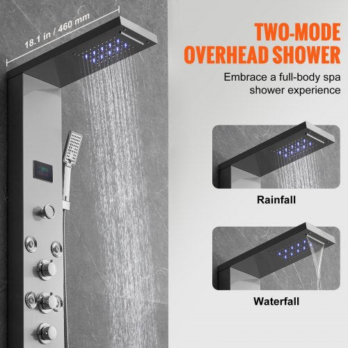 Shower Panel System 6 Shower Modes LED Screen Hydroelectricity Shower