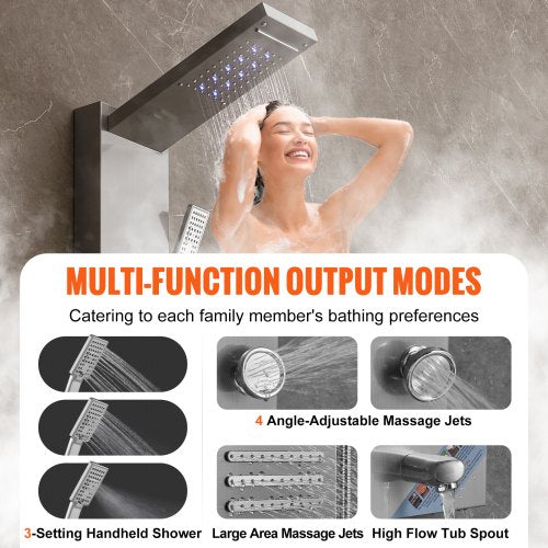 Shower Panel System 6 Shower Modes LED Screen Hydroelectricity Shower