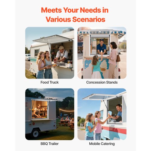Concession Window 36X36 In Aluminum Alloy Frame Service For Food Truck Up To