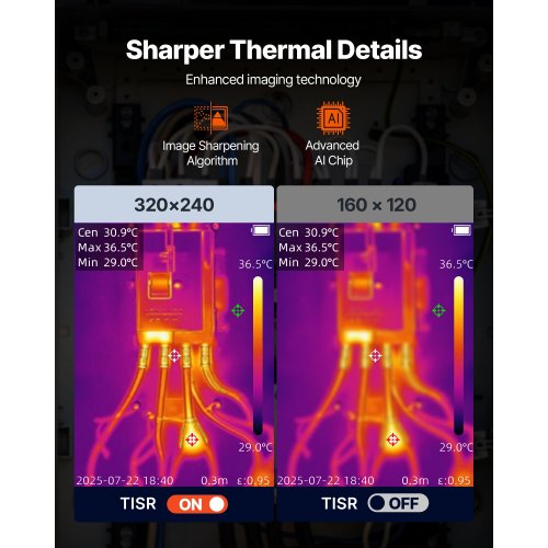 Thermal Camera 320 X 240 Tisr Super Resolution Imaging With 2Mp Visual 160 120