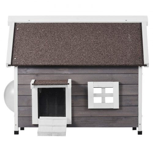 Outdoor Cat House Weatherproof Feral Cat Shelter for Multiple Cats Outdoor
