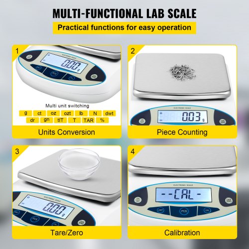 Analytical Balance 5000g x 001g Accuracy Lab Scale High Precision