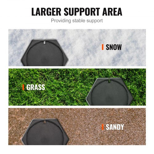 RV Leveling Pads 9 Inch Round Landing Feet Permanent Attached Jack