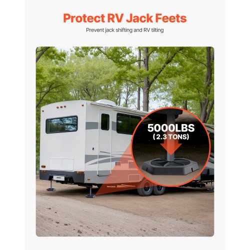 RV Leveling Pads 4Pack Rubber Trailer Jack Pads Each with 5000 lbs