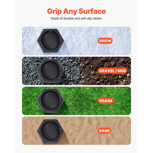 RV Leveling Pads 4Pack Rubber Trailer Jack Pads Each with 5000 lbs
