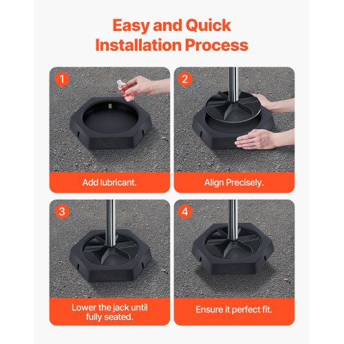 RV Leveling Pads 4Pack Rubber Trailer Jack Pads Each with 5000 lbs