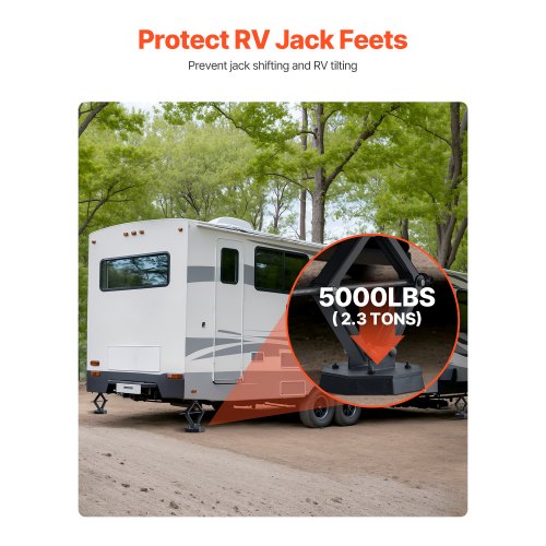 RV Leveling Pads 4Pack Rubber Trailer Jack Pads Each with 5000 lbs