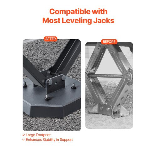RV Leveling Pads 4Pack Rubber Trailer Jack Pads Each with 5000 lbs