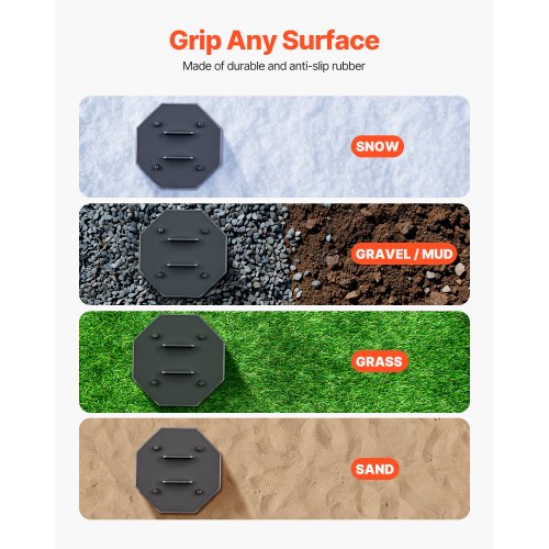 RV Leveling Pads 4Pack Rubber Trailer Jack Pads Each with 5000 lbs