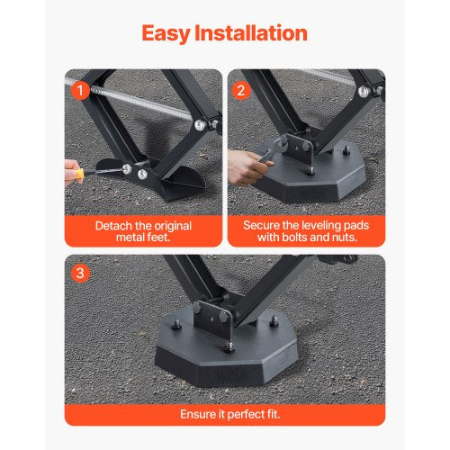 RV Leveling Pads 4Pack Rubber Trailer Jack Pads Each with 5000 lbs