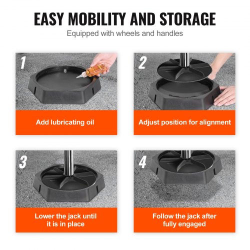 RV Leveling Pads 9 Inch Round Landing Feet Permanent Attached Jack