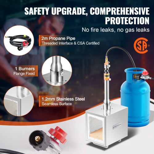 Portable Propane Forge 1 Burner Farrier Forge 2600 Tool and Knife Making