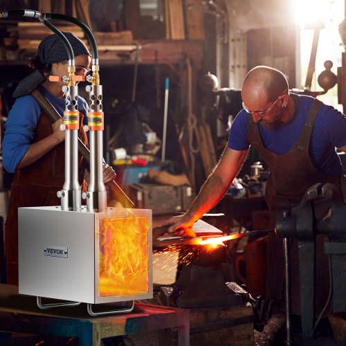 Portable Propane Forge 2 Burner Farrier Forge 2600 Tool and Knife Making