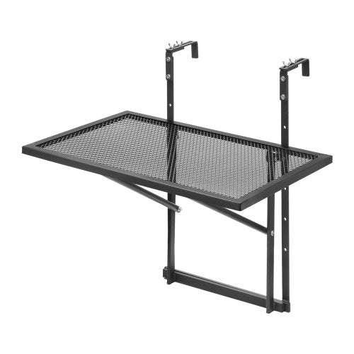 Balcony Hanging Table 19 x 24 in Metal Folding Balcony Railing Table