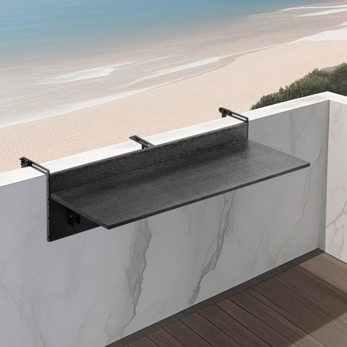 Balcony Hanging Table 12 x 48 in Folding Balcony Railing Table Outdoor