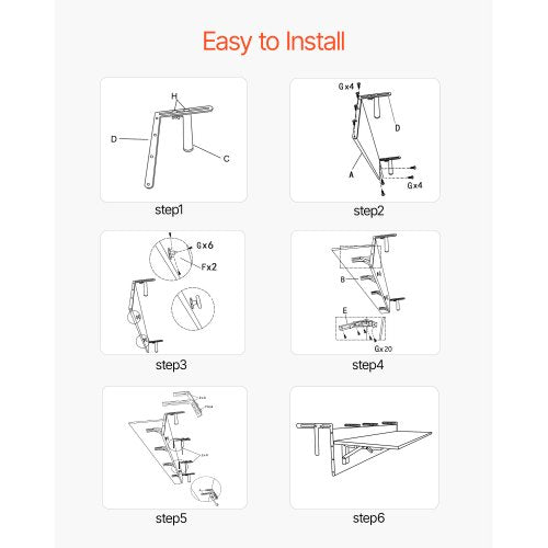 Balcony Hanging Table 12 x 59 in Folding Balcony Railing Table Outdoor