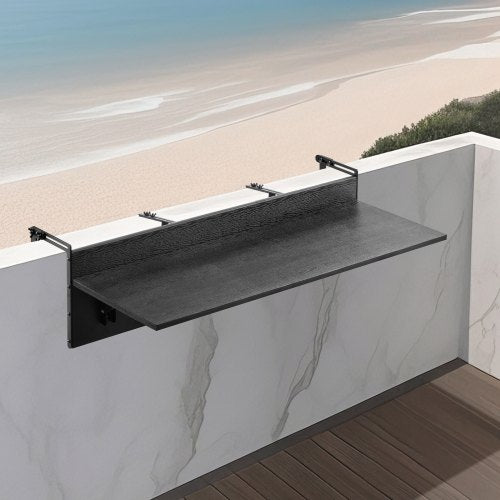 Balcony Hanging Table 12 x 59 in Folding Balcony Railing Table Outdoor