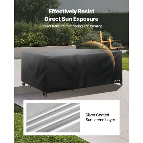 Patio Furniture Cover 420D Heavy Duty Waterproof Outdoor Dining Table And