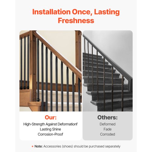 Staircase Balusters 11 Pack 44 Inch Durable Carbon Steel Stair Balusters