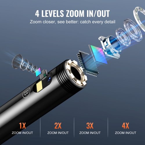 Endoscope Camera with Lights Dual Lens Borescope 49.2FT Cable 43 Screen