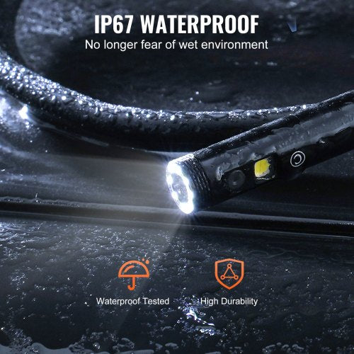Endoscope Camera with Lights Dual Lens Borescope 49.2FT Cable 43 Screen