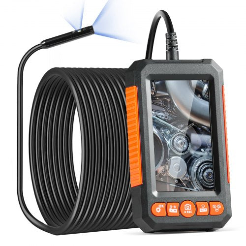 Endoscope Camera with Lights Dual Lens Borescope 49.2FT Cable 43 Screen