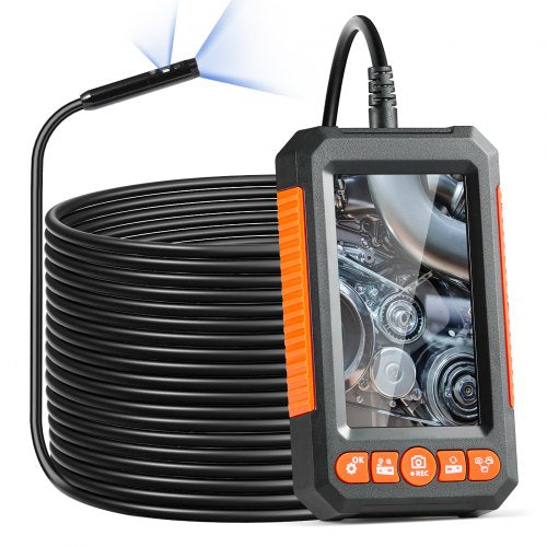 Endoscope Camera with Lights Dual Lens Borescope 49.2FT Cable 43 Screen