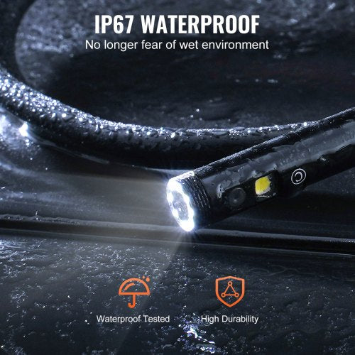 Endoscope Camera with Light Dual Lens Industrial Borescope 43 Screen