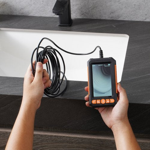 Endoscope Camera with Light Dual Lens Industrial Borescope 43 Screen