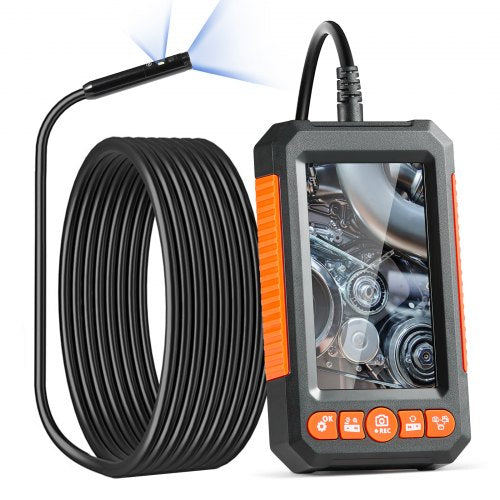 Endoscope Camera with Light Dual Lens Industrial Borescope 43 Screen