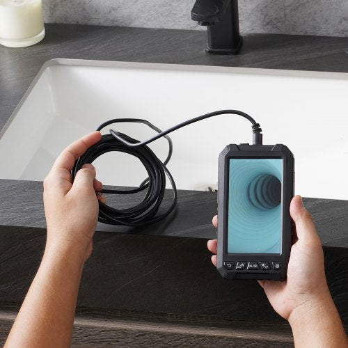 Endoscope Camera with Light Triple Lens Industrial Borescope 5 Screen