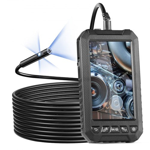 Endoscope Camera with Light Triple Lens Industrial Borescope 5 Screen