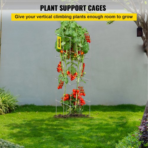 Tomato Cages 118 x 118 x 461 5 Packs Square Plant Support Cages