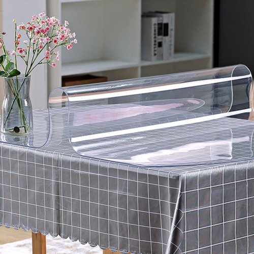 Plastic Table Cover 24 x 60 Inch 1.5 mm Thick Clear Table Protector