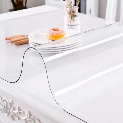 Plastic Table Cover 36 x 60 Inch 2 mm Thick Clear Table Protector