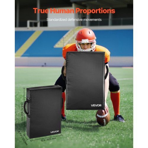 Football Blocking Dummy 24x16 in Blocking Pads Kick Shield Pad with Handles