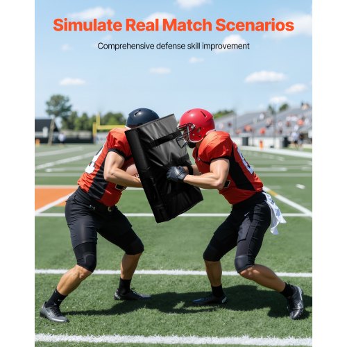 Football Blocking Dummy 24x16 in Blocking Pads Kick Shield Pad with Handles