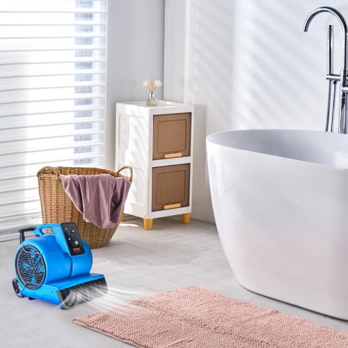 Floor Blower 1560 RPM 4000 CFM Air Mover with 3 Blowing Angles 3Speeds – 24 FT