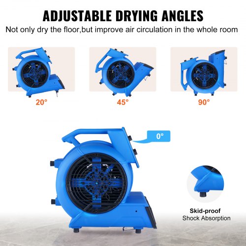 Floor Blower 12 HP 2600 CFM Air Mover for Drying and Cooling Portable